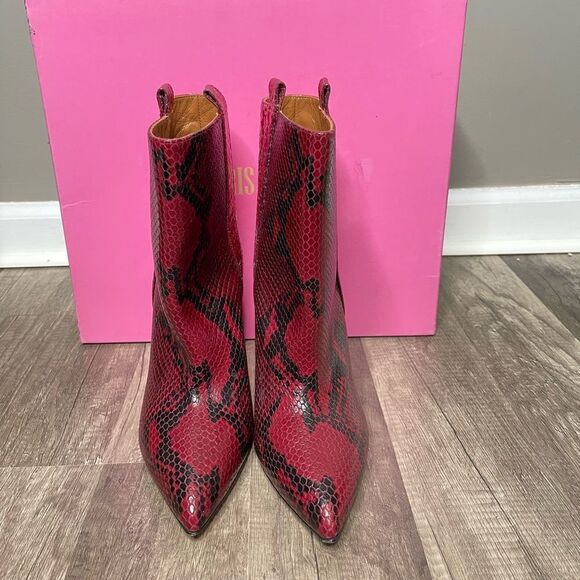 Paris Texas Metallic Snakeskin-Embossed Booties Us 6 $565 - Picture 4 of 9